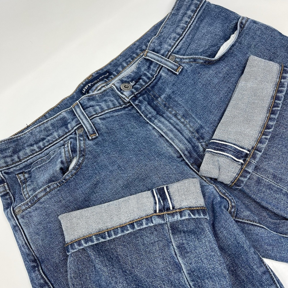 Levis Made & Crafted 511 Mens Selvedge Jeans 32x32 Organic Cotton Slim Fit Denim